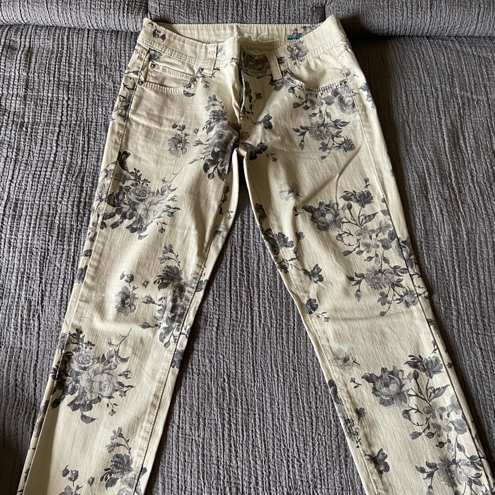Floral jeans
